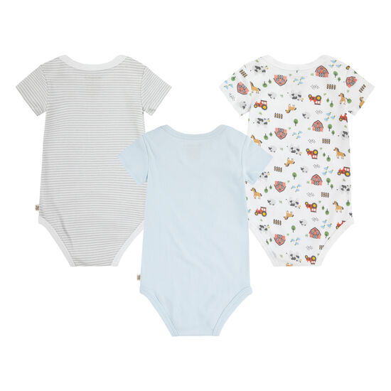 Pack de 3 Bodies Niño Azul Balada 6m